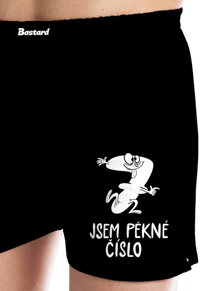 Jsem pěkné číslo pánské trenky Black