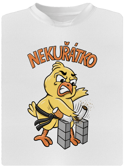 Nekuřátko dětské sportovní tričko White
