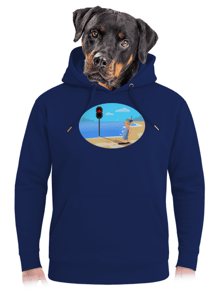 Bezpečné plavání unisex mikina premium Navy