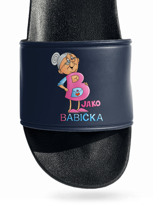 B jako babička pantofle Navy