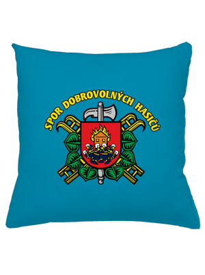 Spor dobrovolných hasičů polštář Blue Turquoise
