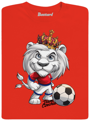 Fotbalový lev pánské tričko Fiery Red