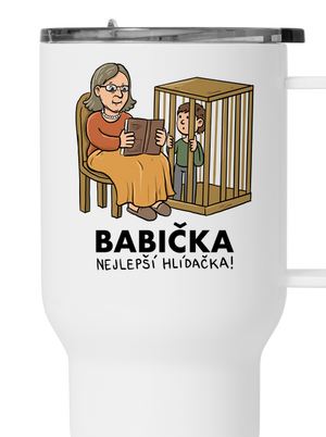 Babička hlídačka termohrnek White