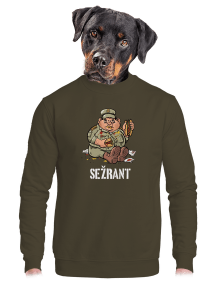 Sežrant unisex mikina bez kapuce Urban Khaki