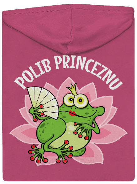 Polib princeznu a prince dámská mikina na zip Magenta