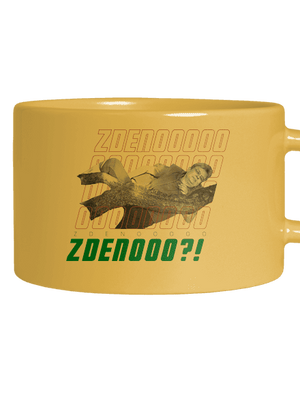 B18: Bába pod kořenem hrnek makronka Yellow Macaron