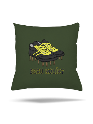 Beru kolíky polštář Olive Green