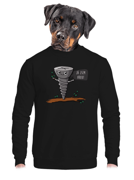 Já jsem Vruut unisex mikina bez kapuce Black