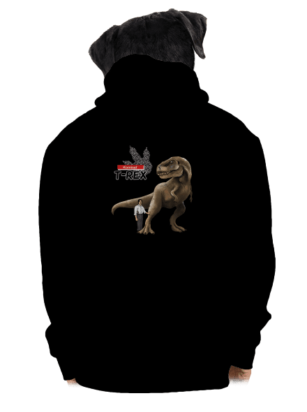 Komisař T-Rex pánská mikina na zip Black
