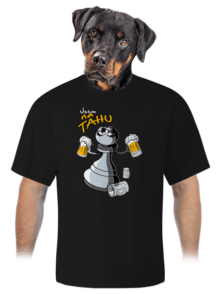 Na tahu unisex tričko oversized Black