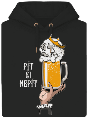 Pít či nepít unisex mikina premium Dark Black