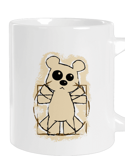 Da Vinci Teddy velký hrnek White
