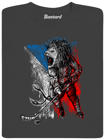 Hokejový lev pánské dlouhý rukáv Dark Grey