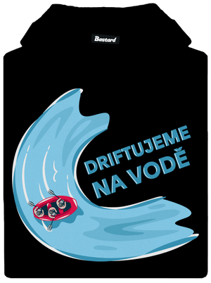 Driftujeme na vodě pánská mikina klokanka Black