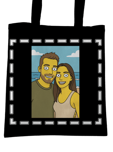 Simpsonovi z vlastní fotky taška Black