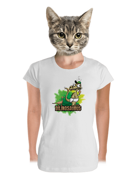 Dilinosaurus dámské tričko premium White