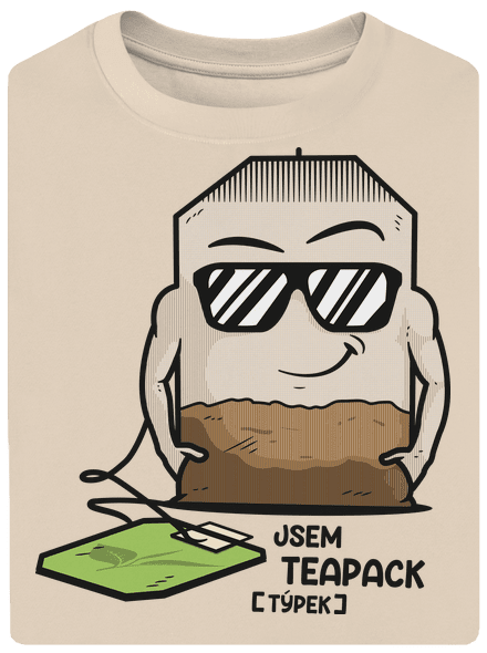 Čajový týpek unisex tričko oversized Almond
