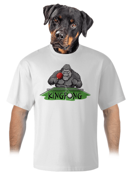 King pong unisex tričko oversized White