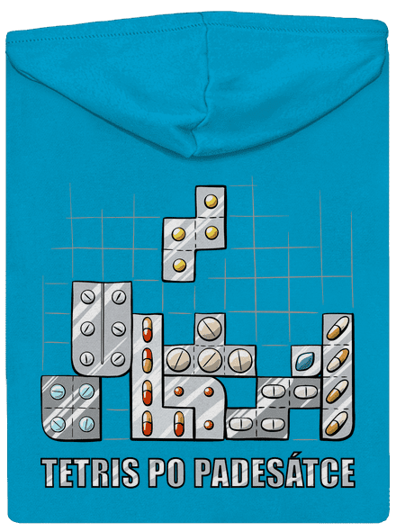 Tetris dámská mikina na zip Blue Atol