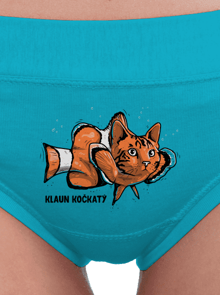 Klaun Kočkatý dámské kalhotky Turquoise