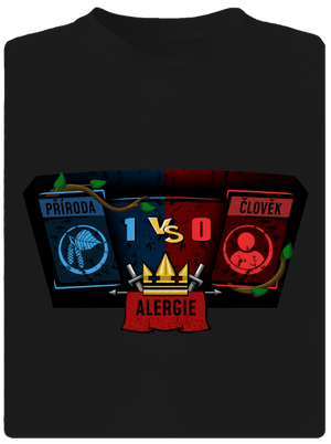Příroda vs. člověk pánské sportovní tričko Black