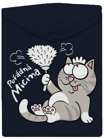 Macek a Micina dámská mikina na zip Navy Mal
