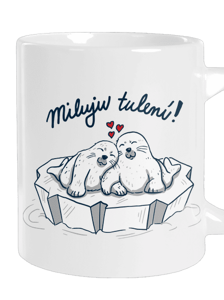 Miluju tulení velký hrnek White