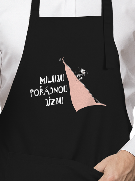 Miluju jízdu zástěra Black