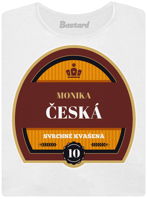 Pivní etiketa dámské tričko s lemem White