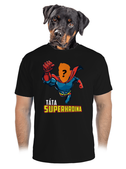 Táta superhrdina pánské sportovní tričko Black