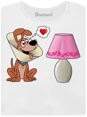 Zamilovaný pes dámské tričko s lemem White