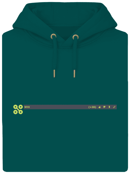 NYX lišta unisex mikina premium Emerald Green