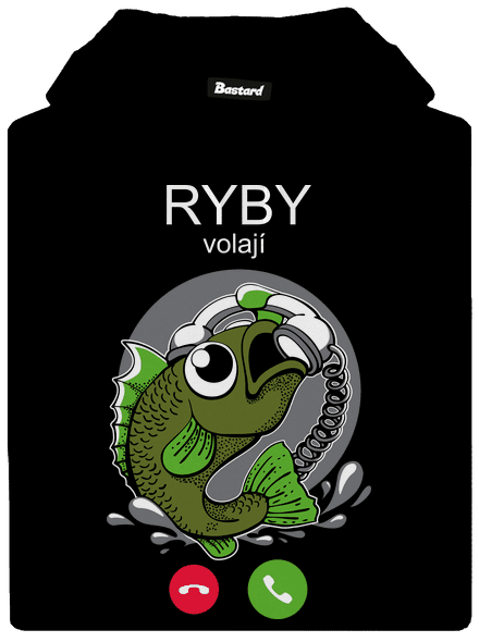 Ryby volají dámská mikina klokanka Black