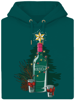 Vánoční borovička unisex mikina premium Emerald Green