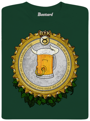 Pivní horoskop: Býk pánské dlouhý rukáv Bottle Green