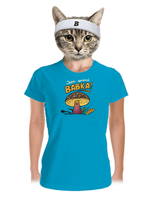 Babka a hříbeček dámské sportovní tričko Blue Atol