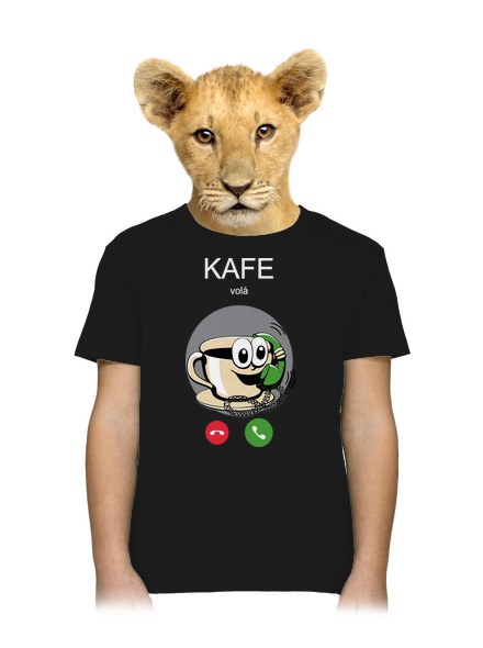 Kafe volá dětské tričko Black
