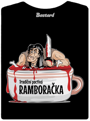 Ramboračka dámské tričko s lemem Black