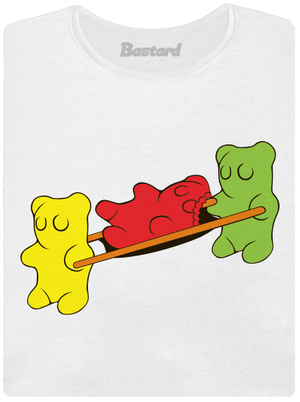 Gumídci dámské tričko s lemem White