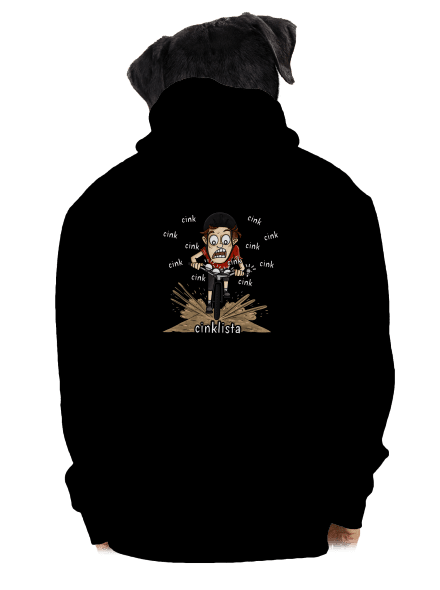 Cinklista pánská mikina na zip Black