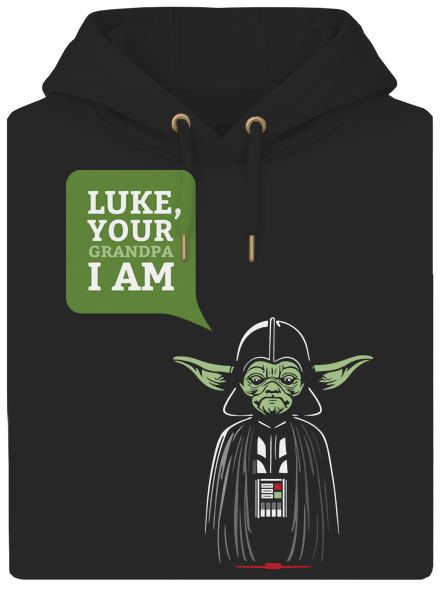 Mr. Yoda: Your grandpa I am unisex mikina premium Dark Black