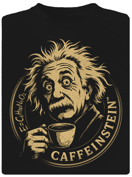 Caffeinstein pánské sportovní tričko Black