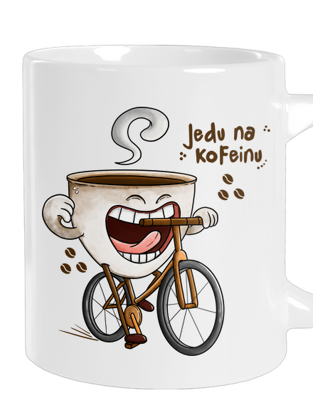 Jedu na kofeinu velký hrnek White