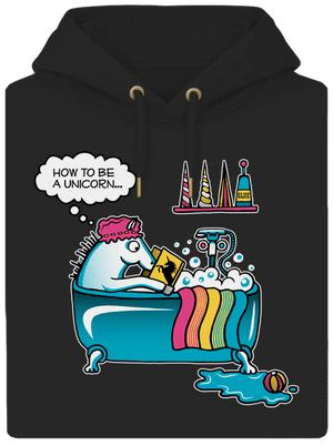 Jak se stát jednorožcem unisex mikina premium Dark Black