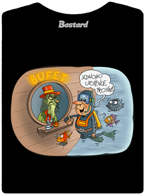 Jednoho utopence dámské tričko s lemem Black