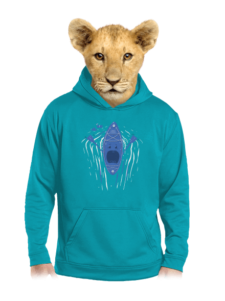 Ahhhh! dětská mikina klokanka Hawaiian Blue