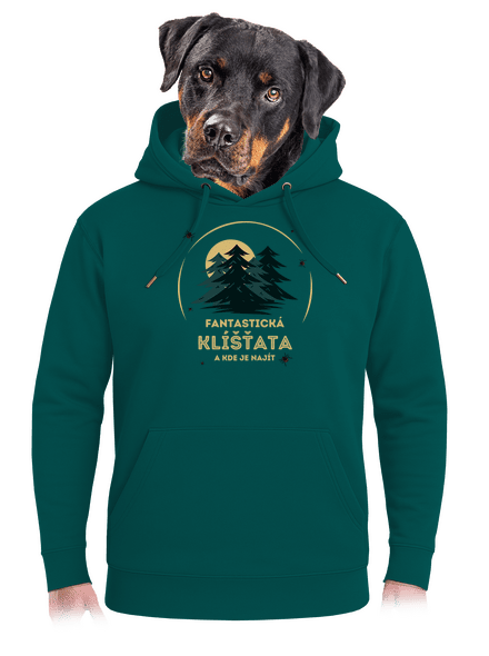 Fantastická klíšťata unisex mikina premium Emerald Green