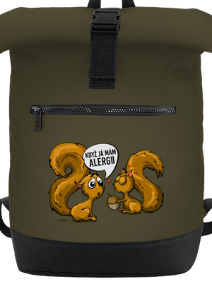 Alergická veverka batoh Military Green