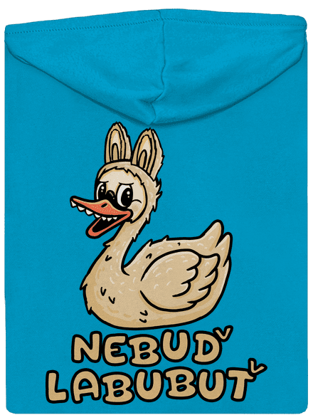 Nebuď labubuť dámská mikina na zip Blue Atol