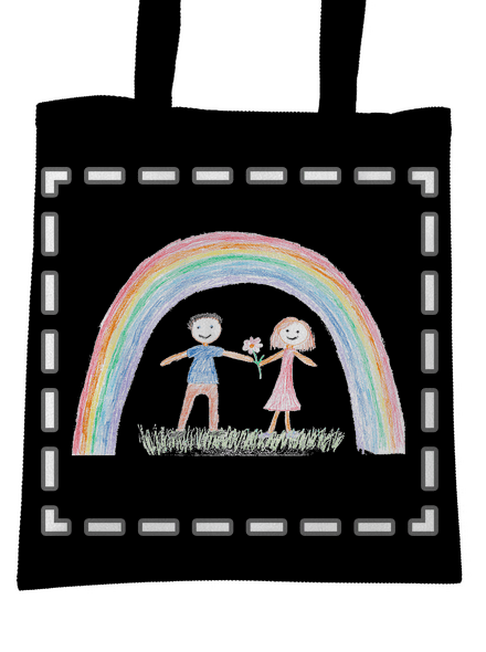 Dětské kresby - nahraj vlastní taška Black